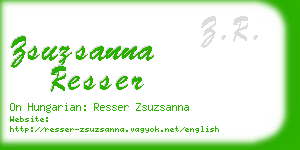 zsuzsanna resser business card